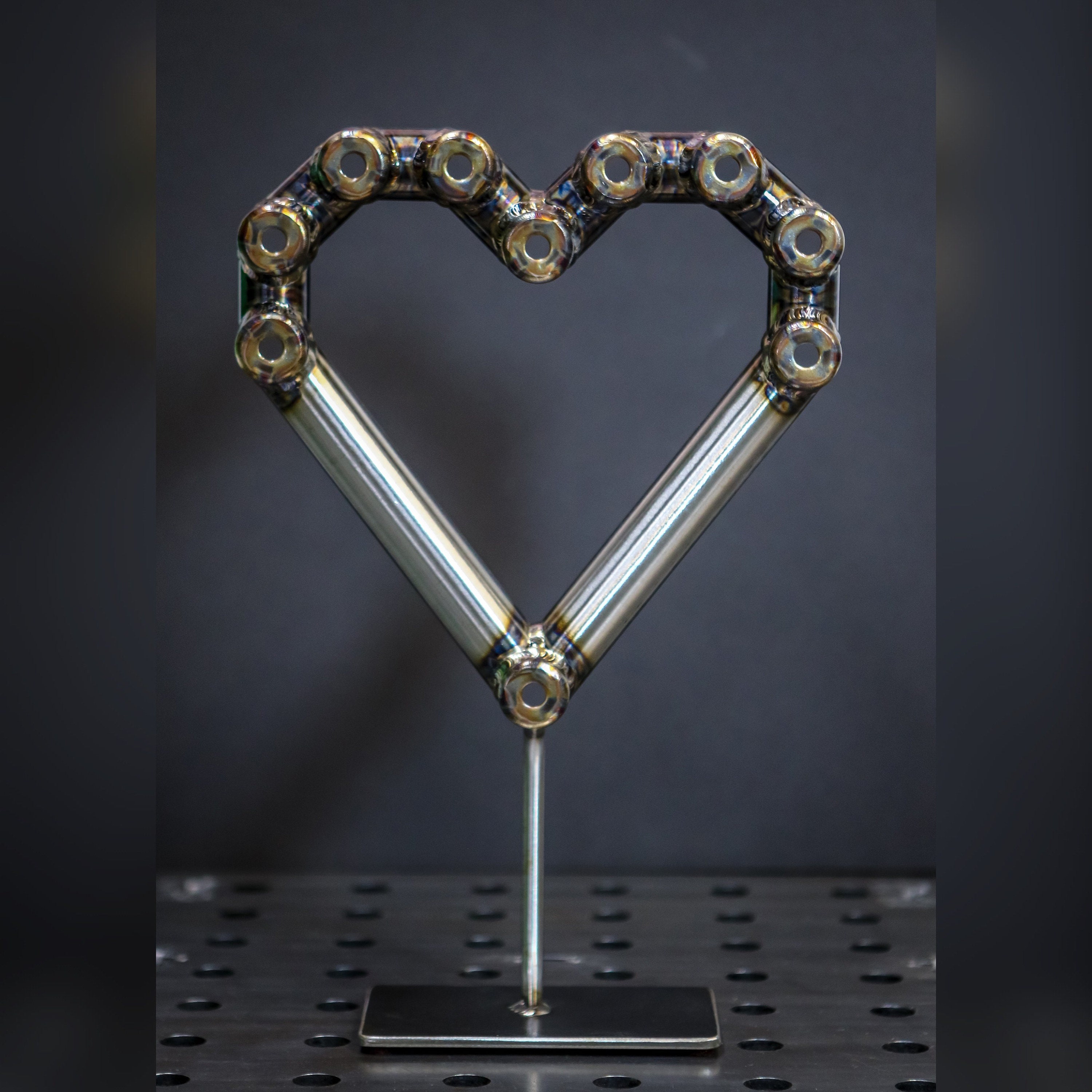 Heart Tube Frame Statue Welded Metal Art Perfect Gift for Valentines Day,  Wedding, Anniversary, Garage -  Canada