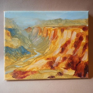 California Plein Air Impressionist Rocky Canyon and River  By Rod Norman Original Acrylic Painting