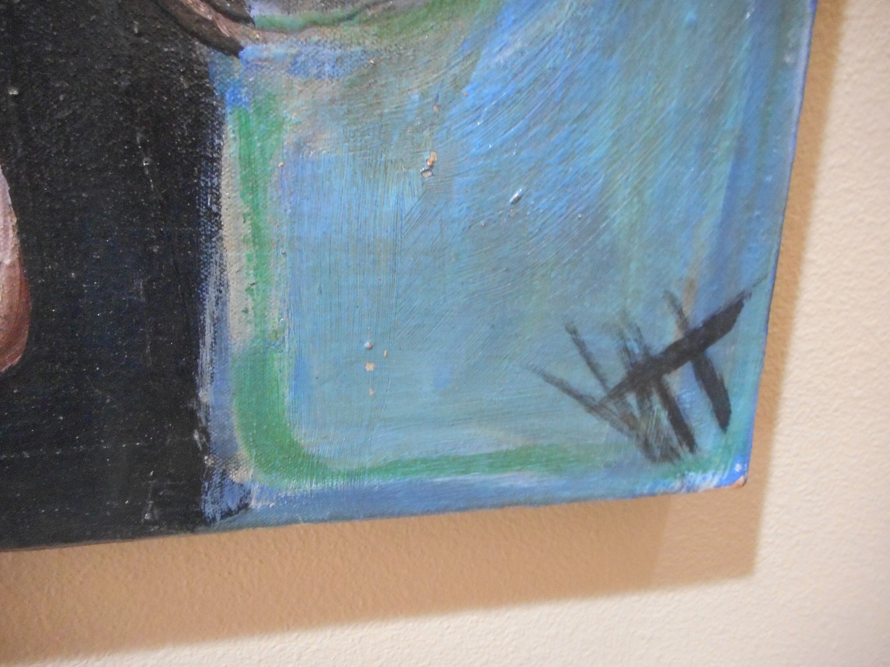 絵画 abstract painting Substantial Colorful Abstract Geometric Style Mid Century