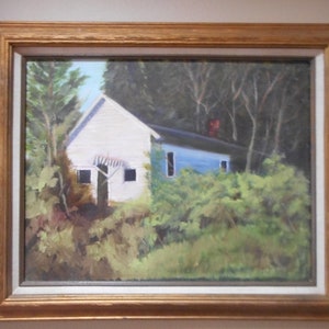 The Little Old Farm House Original Framed Oil Painting