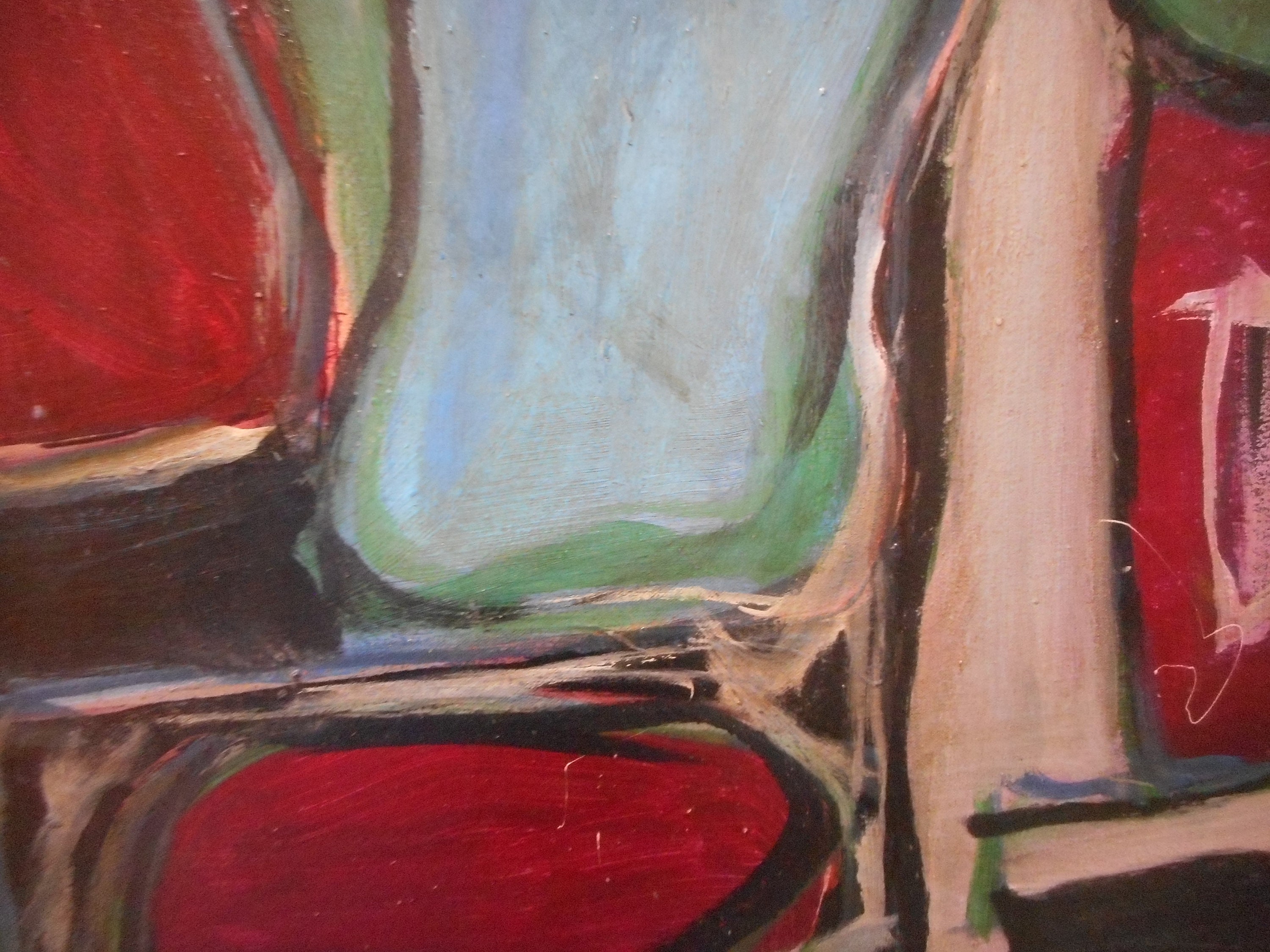 絵画 abstract painting Substantial Colorful Abstract Geometric Style Mid Century