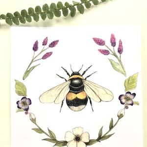 Postkarte Biene,
