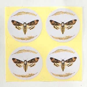 Aufkleber Death es Head Hawkmoth, 4er Set
