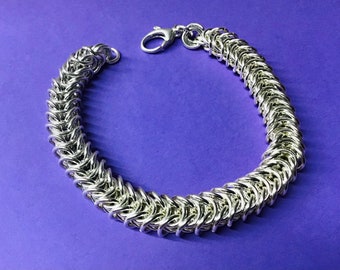 Handcrafted Sterling Silver Box Chain Bracelet, Gift for Her, Gift for Him, Gift for Him and Her, Him and Hers Gift, Father’s Day Gift Idea