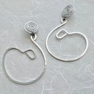 Pendientes de aro de aluminio con clip