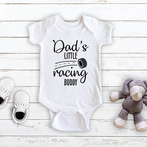 Dad&#39;s Little Racing Buddy - Baby Bodysuit - Baby Boy
