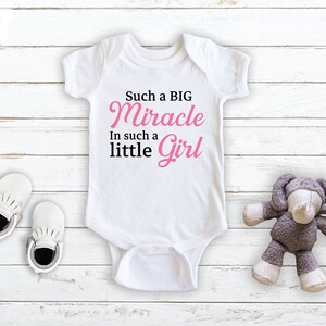 Such A Big Miracle In Such A little Girl - Baby Bodysuit - Baby Girl