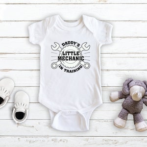 Daddy&#39;s Little Mechanic In Training - Baby Bodysuit - Baby Boy
