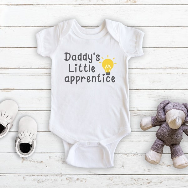 Daddy's Little Apprentice - Baby Bodysuit - Unisex Clothing - Baby Boy - Baby Girl - Future Electrician