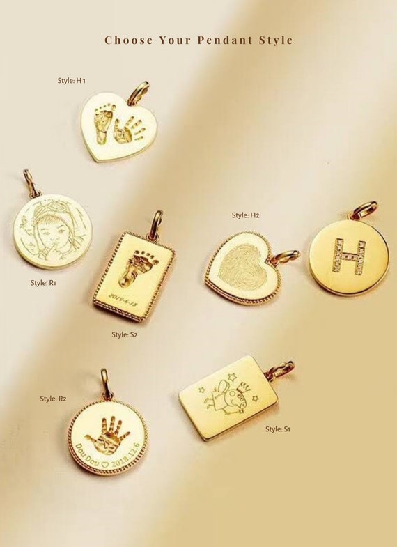 Solid gold custom best sale pendant