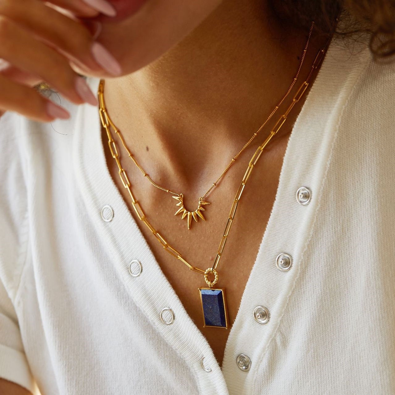 Sun Necklace Sunburst Pendant Gold Sun 