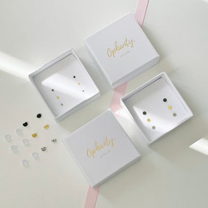 Ball Studs 925 Sterling Zilver, Tiny Gold Ball Studs, Sierlijke zwarte bal studs, eenvoudige zilveren stud oorbel, cadeau voor haar, kleine oorbel afbeelding 10