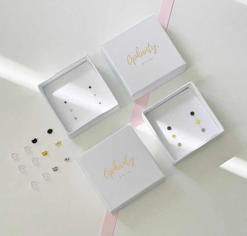 Ball Studs 925 Sterling Zilver, Tiny Gold Ball Studs, Sierlijke zwarte bal studs, eenvoudige zilveren stud oorbel, cadeau voor haar, kleine oorbel afbeelding 10