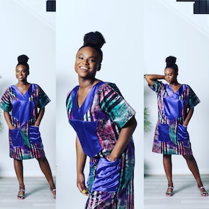 African Print Dress| African Midi Dress | African Short Dress| African clothing for women