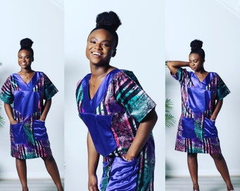 African Print Dress| African Midi Dress | African Short Dress| African clothing for women