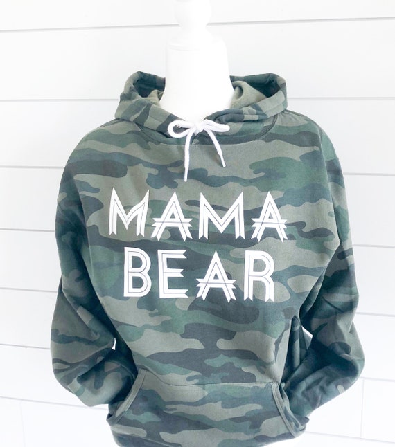 mama bear camo hoodie