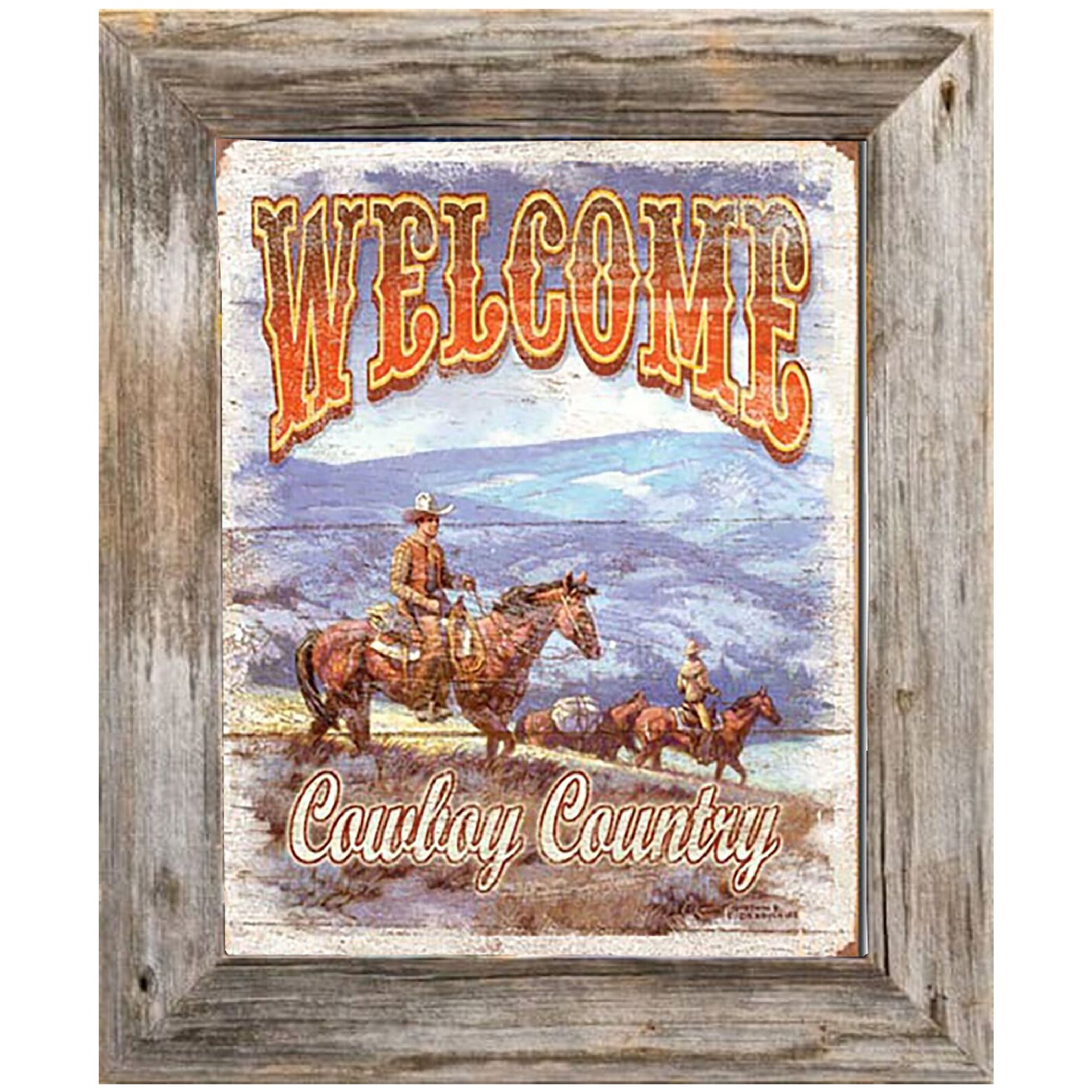 Western Tin Sign Wall Art Home Décor to Cowboy Country Etsy