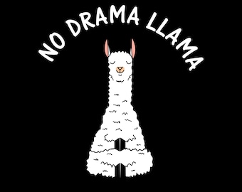 Kein Drama Lllama PNG Datei digitaler Download Datei persönliche Nutzung transparenten Hintergrund