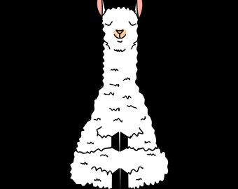 Lama Yoga Pose PNG Datei Digitaler Download Datei Persönlicher Gebrauch Transparent Hintergrund