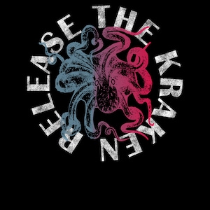 Release the Kraken Vintage PNG File Digital Download File Personal Use Transparent Background