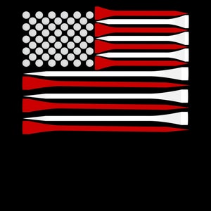Golf USA Flag Tees and Golf Balls PNG File Digital Download File Personal Use Transparent Background