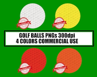 Golf Ball Pngs, Weiß, Gelb, Rot und Orange, Golf Ball Clip Art Downloads transparenter Hintergrund für kommerzielle Nutzung