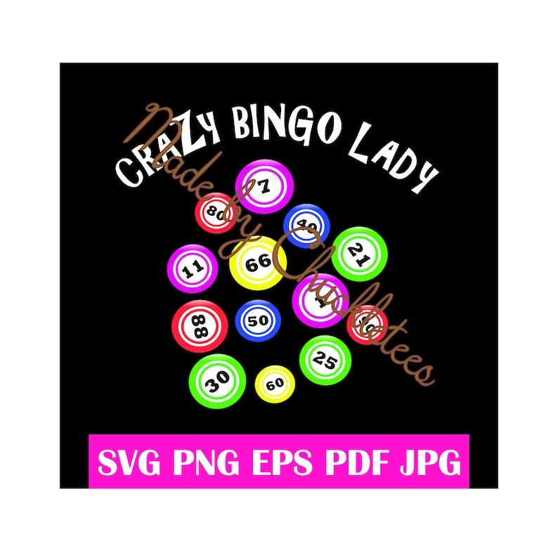 Crazy Bingo Lady SVG for Cutting and Printing Personal Use Etsy