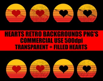 Retro Hintergrund Herzen png downloads Herzen transparent und gefüllt für kommerzielle Nutzung