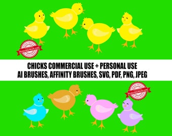 Küken PNG und SVG und Vektor Pinsel mit Küken Bilder Download Digital druckbar