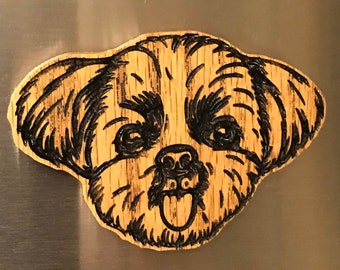 Shih Tzu Christmas Ornament or Refrigerator Magnet