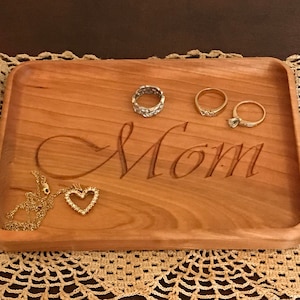 Personalized Catch All Tray, Engraved Valet Tray, Custom Jewelry Ring Dish, Mothers Day, Christmas, Anniversary Gift