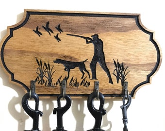 German Shorthaired Pointer Dog Leash Holder, Hunting Leash Holder, Dog Leash Hanger, Wood Dog Leash Hanger, Dog Leash Storage, Hook