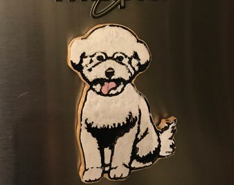 Bichon Frise Christmas Ornament or Refrigerator Magnet