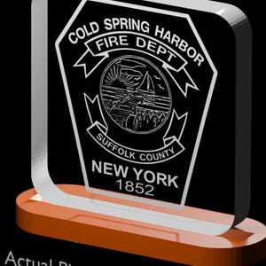 Kalter Frühling Hafen NY Polizei gesehener Vatertag Aufnäher Acryl beleuchtete Plakette.