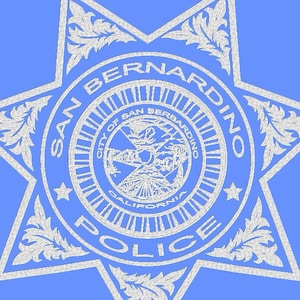 Insigne de police de San Bernardino Plaque allumée acrylique.