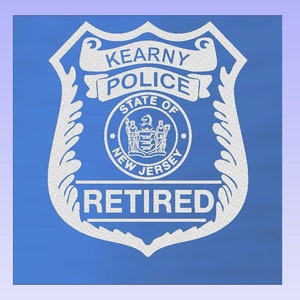 Kearny NJ Police Badge Acrylic lighted plaque. Police Badge, Personalized NJ Police Badge Lighted Plaque, Police Gift
