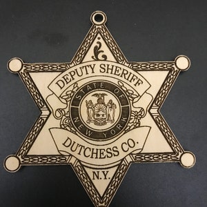 Dutchess County NY Sheriffs Deputy Badge Ornament, Gift for Sheriffs Deputy, Police Officer, Police Badge Ornament