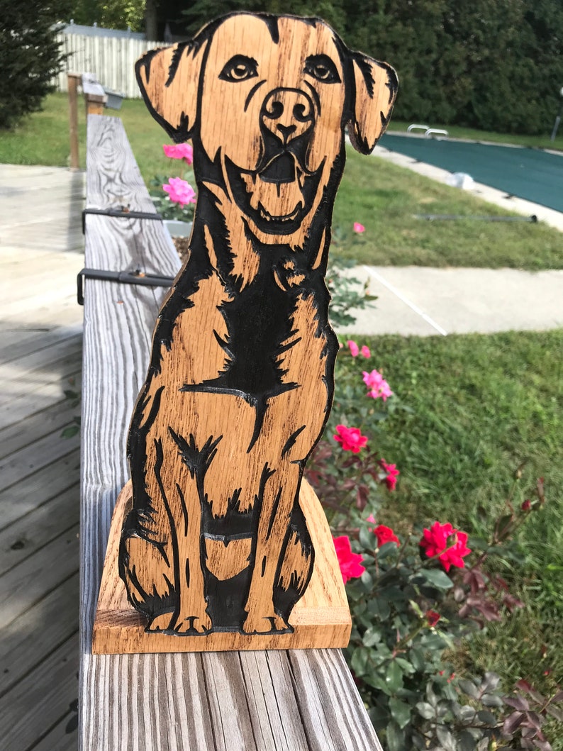Labrador Paper Towel Holder Wood Standing Paper Towel or Etsy