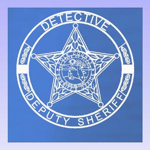 Polk County Sheriff Detective Badge Acrylic lighted plaque. Police Badge, Personalized Florida Badge Lighted Plaque, Police Gift