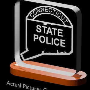 1970s Connecticut state police patch Shoulder Patch Acrylic Lighted Plaque.