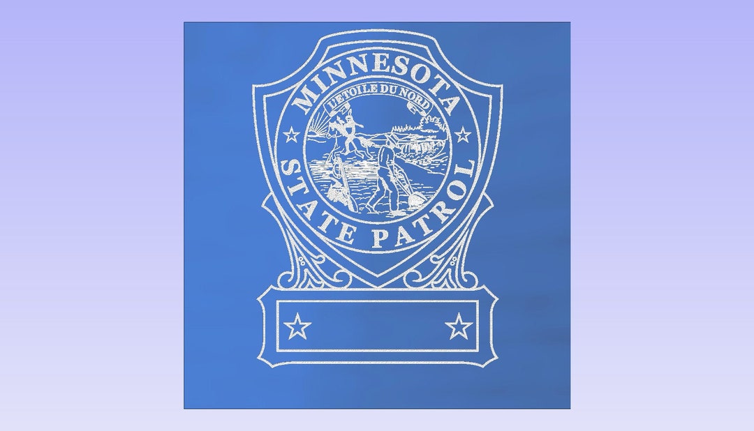 Minnesota State Patrol Badge Acrylic Lighted Plaque. Police Badge