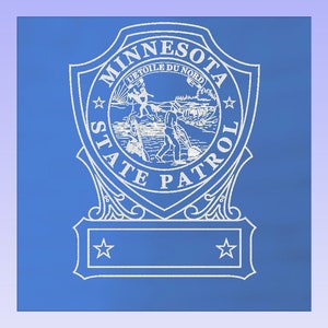 Minnesota State Patrol Badge Acrylic lighted plaque. Police Badge, Personalized Minnesota State Police Lighted Plaque, Police Gift.