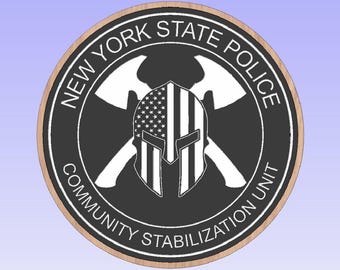 Wooden New York State Police CSU Plaque