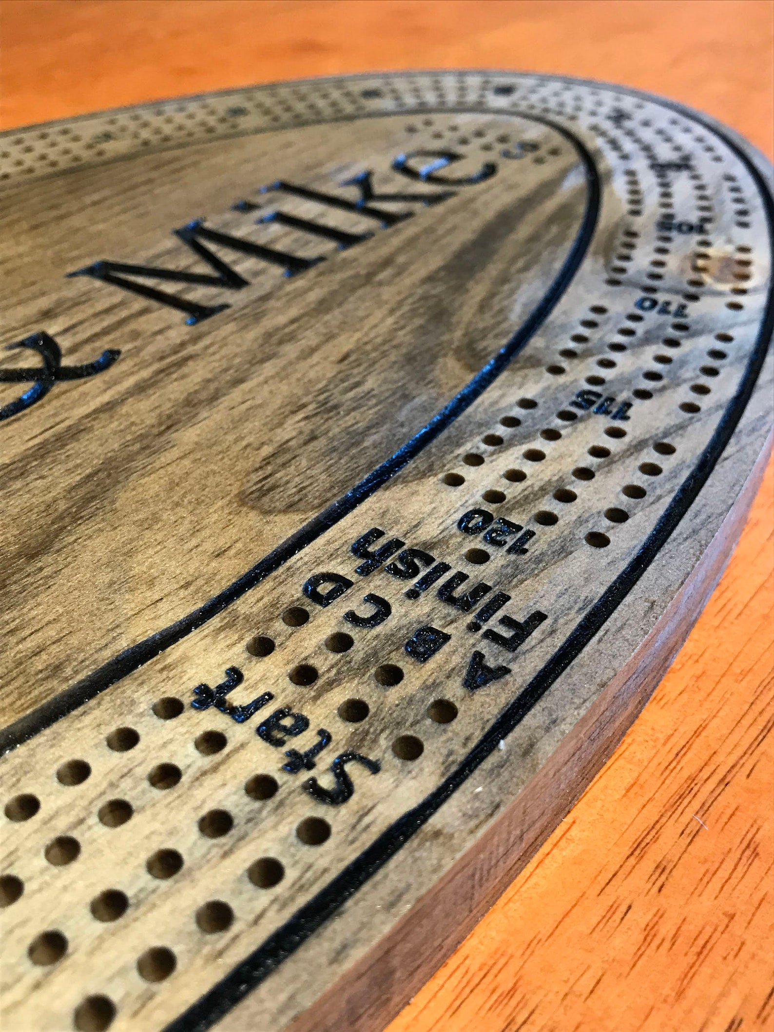 Custom Cribbage Board Personalized Cribbage Boardsolid Wood Etsy