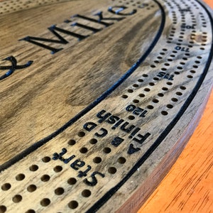 Custom Cribbage Board, Personalized Cribbage Board,solid Wood Cribbage ...