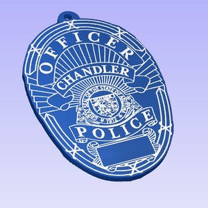 Chandler AZ Police Badge Christmas Ornament – Personalized Acrylic Ornament | Engraved Law Enforcement Keepsake | Police Officer Gift