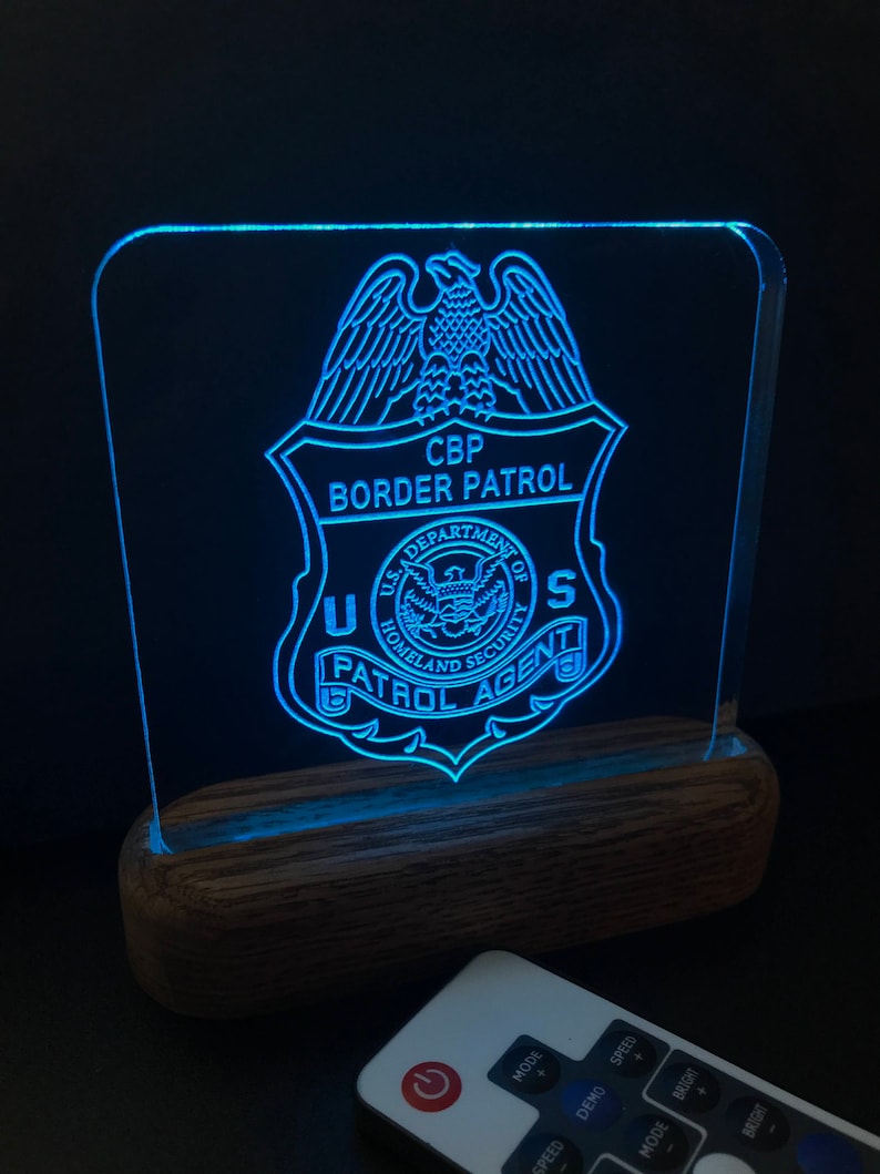 US Customs and Border Protection Badge Acrylic Lighted Plaque. Police ...