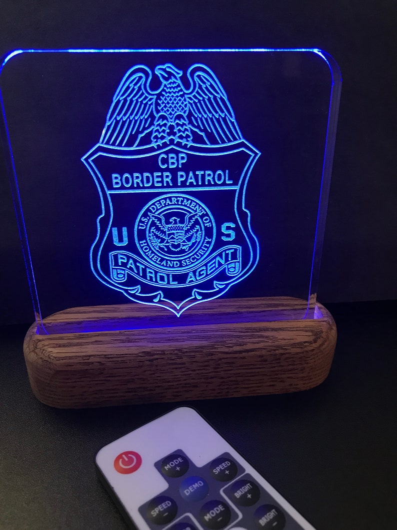 US Customs and Border Protection Badge Acrylic Lighted Plaque. Police ...