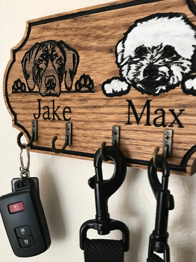 Personalized Dog Leash Holder Leash Holder Dog Leash Hanger Etsy