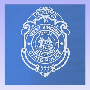 West Virginia State Police Badge Acrylic lighted plaque.